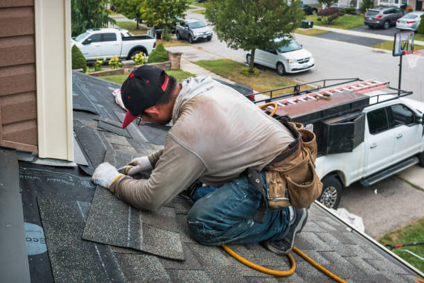 Professional Gutter Repair And Installation technician working in Oley, PA